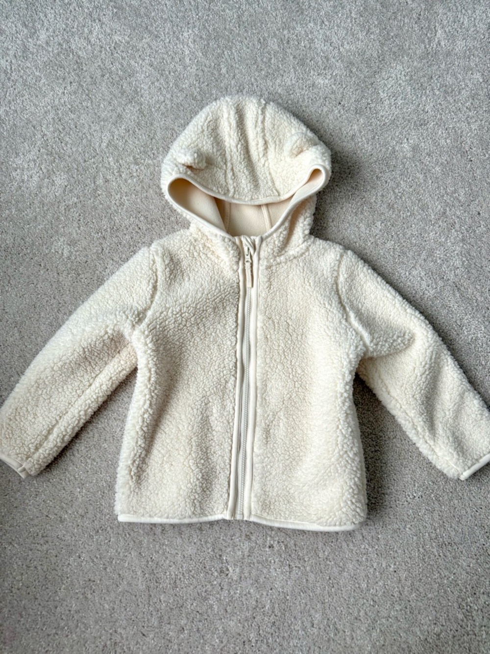 Joe Fresh Cream Fleece Hooded Baby Jacket
